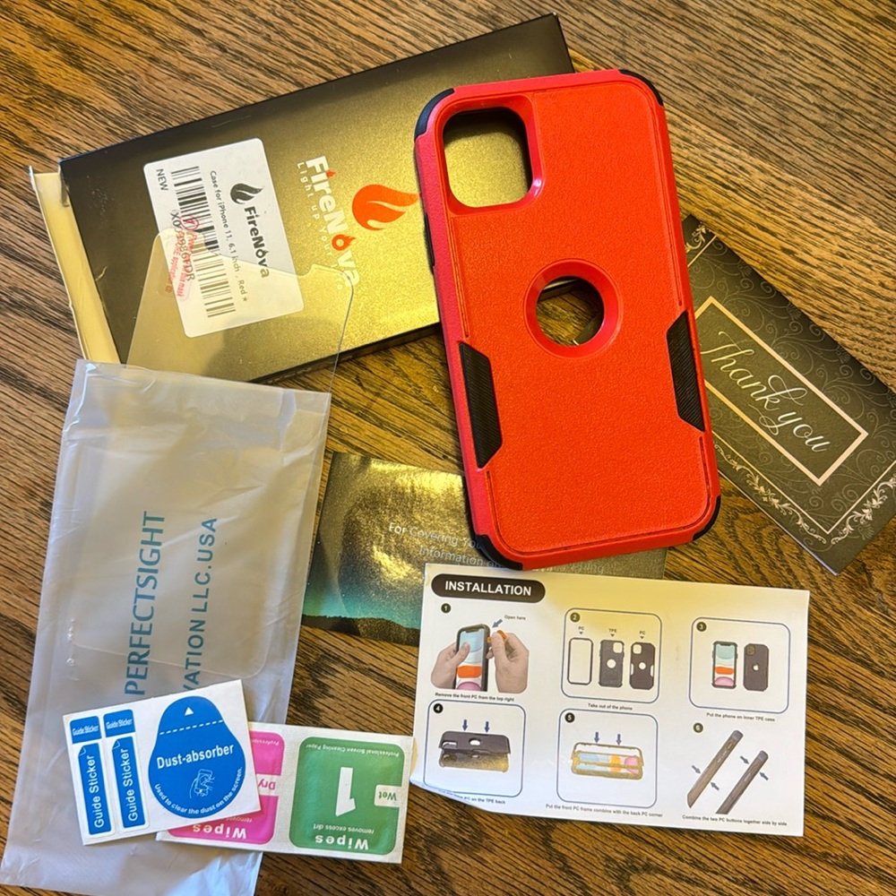 FireNova IPhone 11 Red case drop proof 6.1 awesome heavy duty protective case